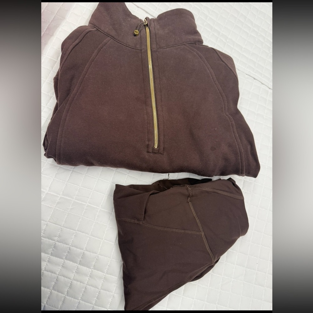lululemon athletica women Chocolate Brown Joggers size 0 pants small hoodie